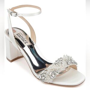 Badgley Mischka Clara Heeled Sandal, Soft White, Size 5.5